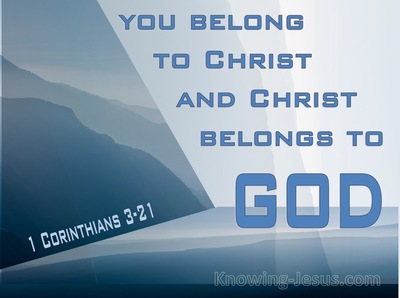 1 Corinthians 3:21 to 23 You Belong to Christ (blue)